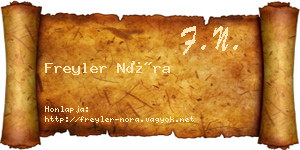 Freyler Nóra névjegykártya